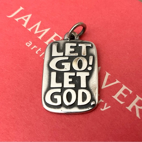 James Avery Retired Sterling Silver Let Go Let God Charm Pendant - Picture 1 of 5